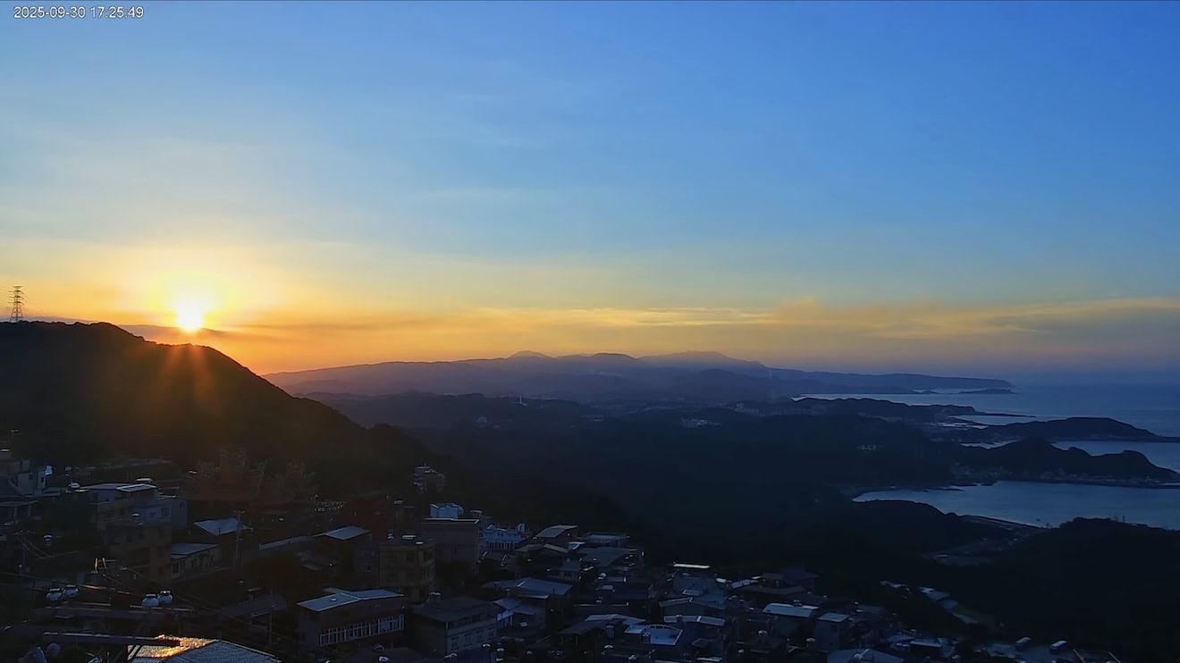 九份日落景色